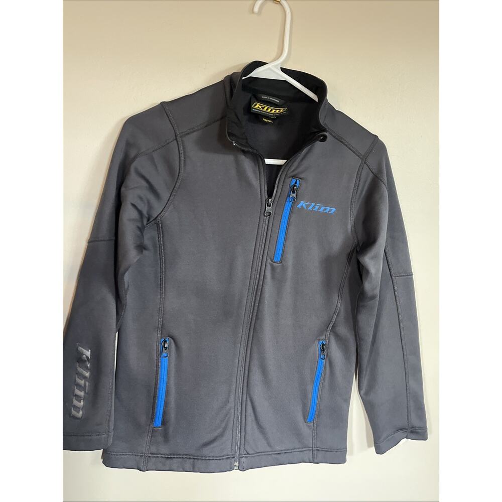 KLIM Inferno Youth Winter Mid Layer Jacket Large Asphalt Electric Blue Lemonade